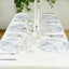 10-Pack Disposable Table Placemats in French Toile Print 13" in Matte White/Blue - Chic Floral Cardboard Placemats for Stylish Table Setting
