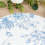 10-Pack Disposable Table Placemats in French Toile Print 13" in Matte White/Blue - Chic Floral Cardboard Placemats for Stylish Table Setting