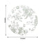 10-Pack Disposable Table Placemats in French Toile Print 13" in Matte White/Sage Green - Chic Floral Cardboard Placemats for Stylish Table Setting