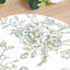 10-Pack Disposable Table Placemats in French Toile Print 13" in Matte White/Sage Green - Chic Floral Cardboard Placemats for Stylish Table Setting