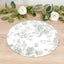 10-Pack Disposable Table Placemats in French Toile Print 13" in Matte White/Sage Green - Chic Floral Cardboard Placemats for Stylish Table Setting