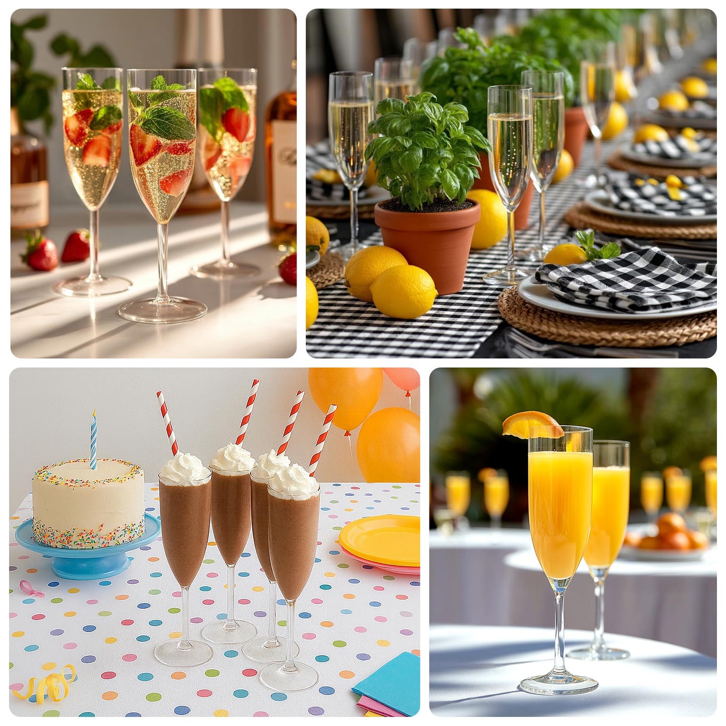 Shatterproof Champagne Flutes â€“ 12 Reusable 6oz Clear Plastic Toasting Glasses for Celebrations & Special Occasions