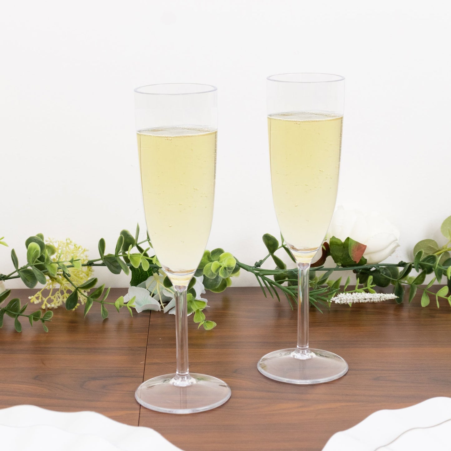 Shatterproof Champagne Flutes â€“ 12 Reusable 6oz Clear Plastic Toasting Glasses for Celebrations & Special Occasions