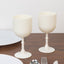 12-Pack Plastic Goblets White Vintage Ribbed Pattern - Reusable Shatterproof Glassware 9oz