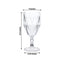 12 Pack Vintage Diamond Cut Plastic Goblets â€“ Clear 11oz Reusable Wine & Beverage Glasses