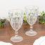 12 Pack Vintage Diamond Cut Plastic Goblets â€“ Clear 11oz Reusable Wine & Beverage Glasses