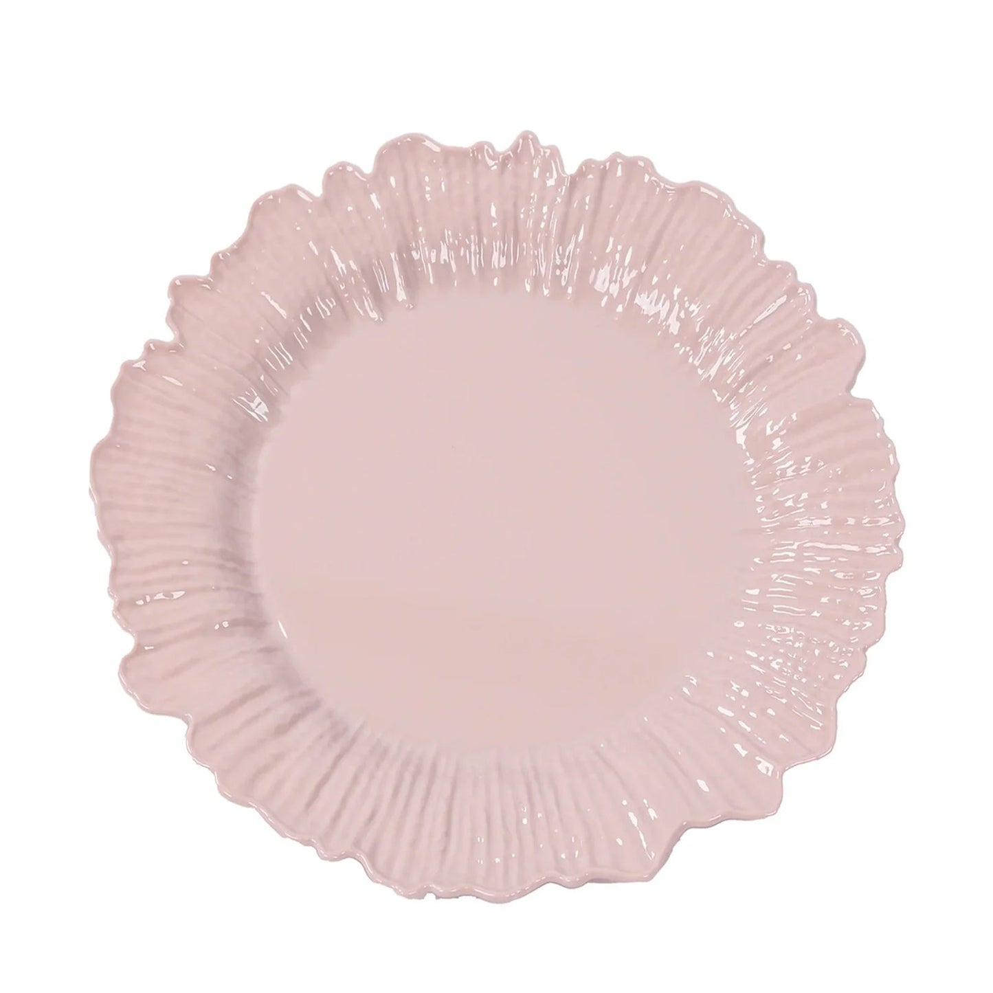 20-Pack 10" Plastic Dinner Plates â€“ Blush Reef Design Party Plates â€“ Elegant Disposable Tableware