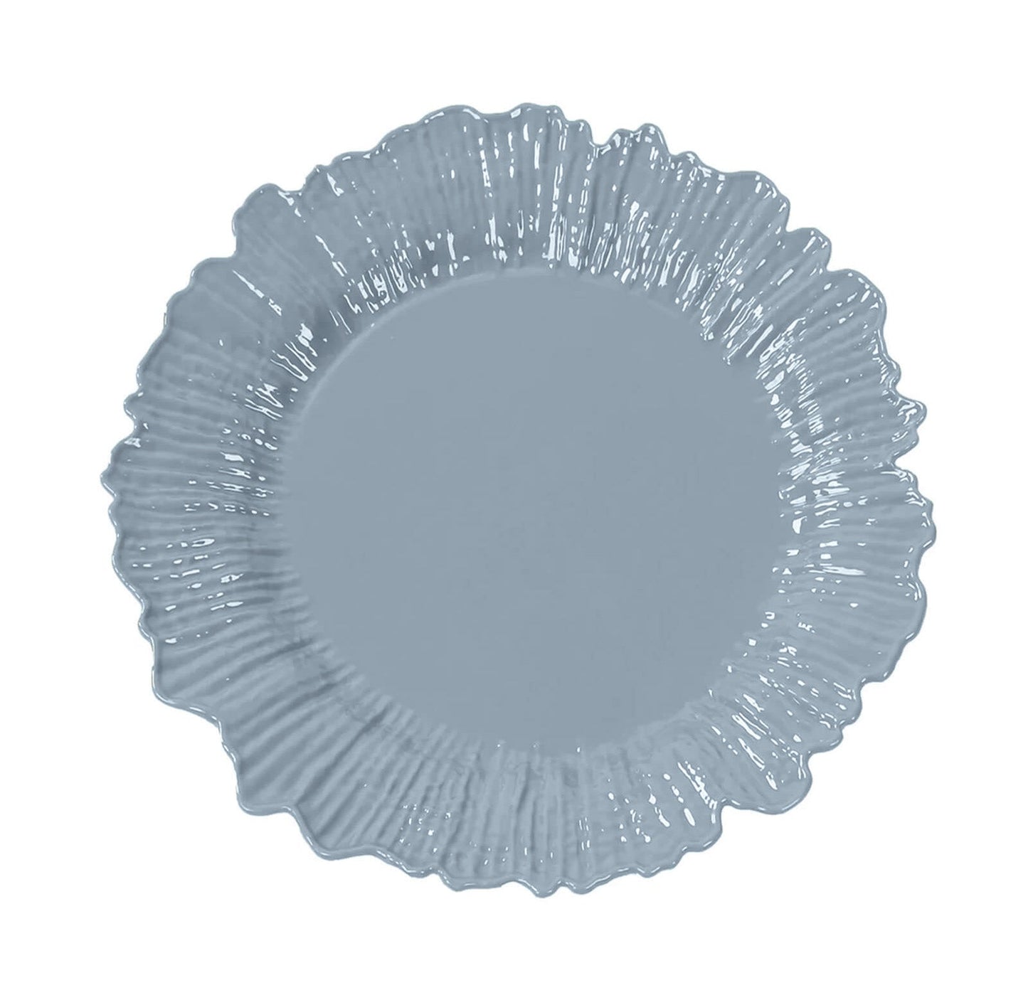 20-Pack 10" Plastic Dinner Plates â€“ Dusty Blue Reef Design Party Plates â€“ Elegant Disposable Tableware