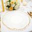 20 Pack 10" Plastic Dinner Plates â€“ Clear Reef Design with Gold Rim, Elegant Disposable Party Tableware