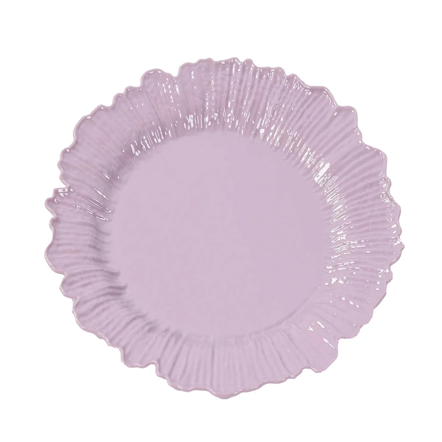 20-Pack 10" Plastic Dinner Plates â€“ Lavender Lilac Reef Design Party Plates â€“ Elegant Disposable Tableware