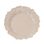 20-Pack 10" Plastic Dinner Plates â€“ Taupe Reef Design Party Plates â€“ Elegant Disposable Tableware
