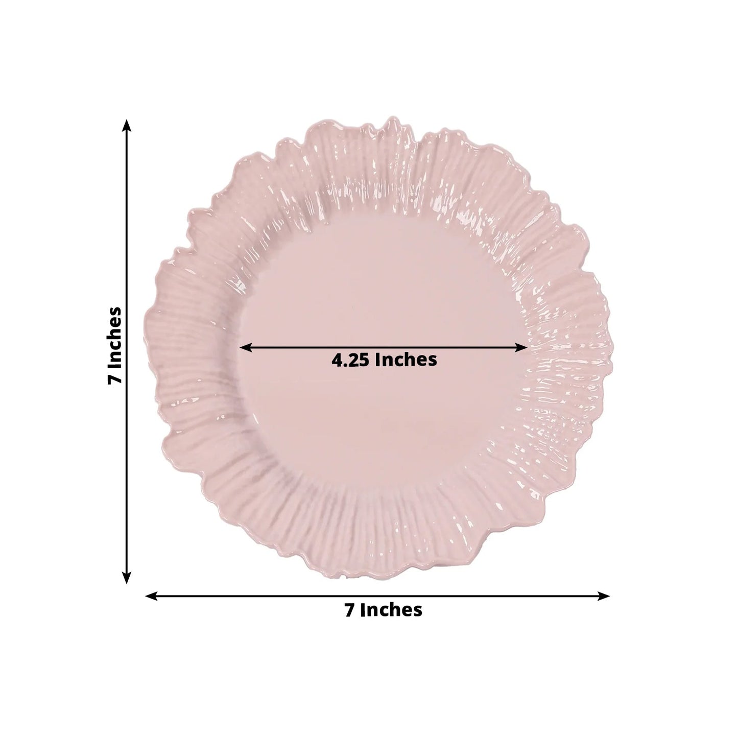 20-Pack 7" Plastic Dessert Plates â€“ Blush Reef Design Appetizer Salad Party Plates â€“ Elegant Disposable Tableware