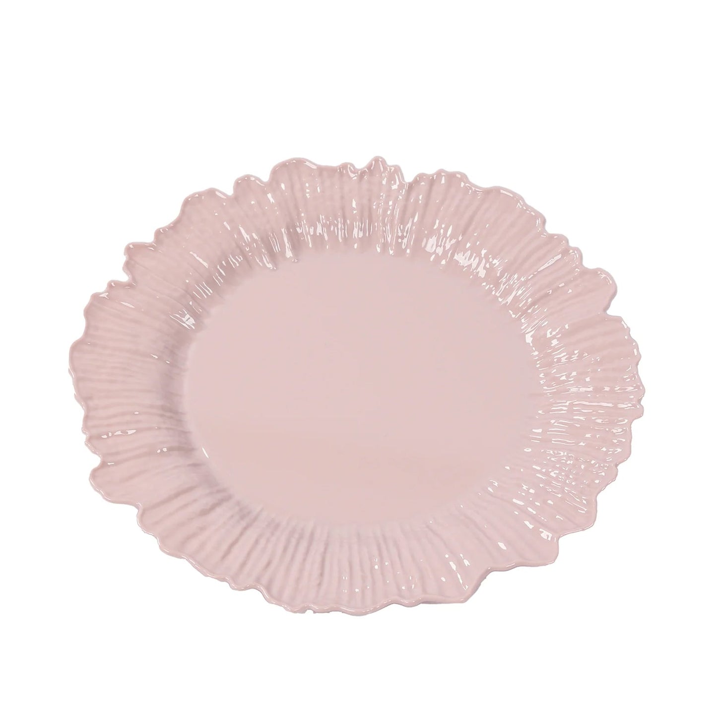 20-Pack 7" Plastic Dessert Plates â€“ Blush Reef Design Appetizer Salad Party Plates â€“ Elegant Disposable Tableware