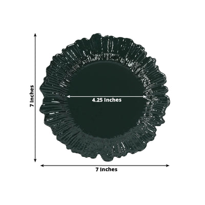 20-Pack 7" Plastic Dessert Plates â€“ Hunter Emerald Green Reef Design Appetizer Salad Party Plates â€“ Elegant Disposable Tableware