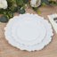 20-Pack 7" Plastic Dessert Plates â€“ White Reef Design Appetizer Salad Party Plates â€“ Elegant Disposable Tableware