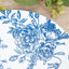 10-Pack French Toile Plastic Party Plates â€“ Blue & White Floral, 10" Round Disposable Dinner Plates