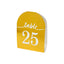 25-Pack 7" Disposable Table Numbers, Metallic Gold Free Standing Double Sided Table Number Place Cards with White Numbers 1-25