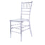 8 Pack Resin Chiavari Chairs Transparent and Stackable Clear - Sleek Armless Design for Weddings & Gatherings
