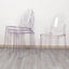 8 Pack Stackable Clear Acrylic Ghost Banquet Chairs with Oval Back, Fully Assembled Armless Event Accent Chair