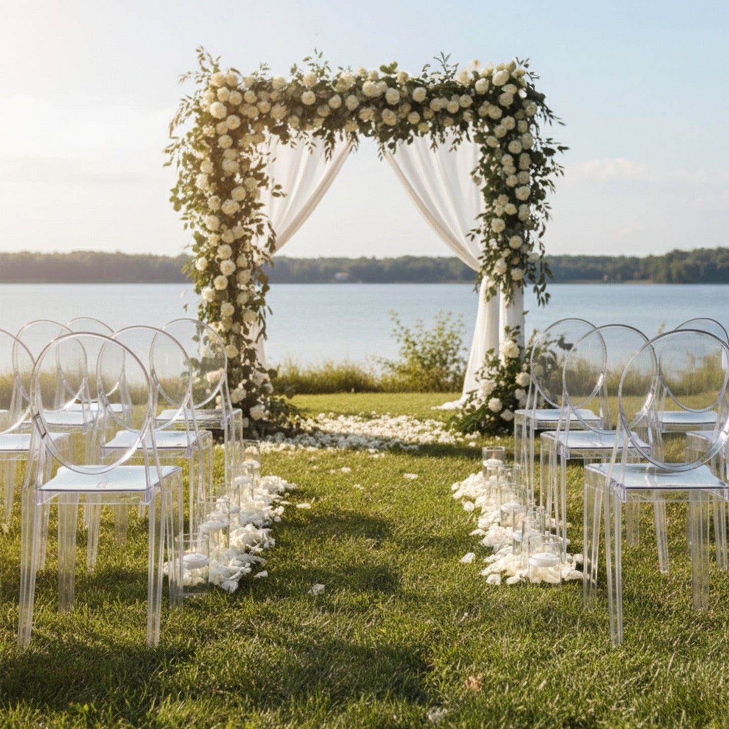 8 Pack Stackable Clear Acrylic Ghost Banquet Chairs with Oval Back, Fully Assembled Armless Event Accent Chair