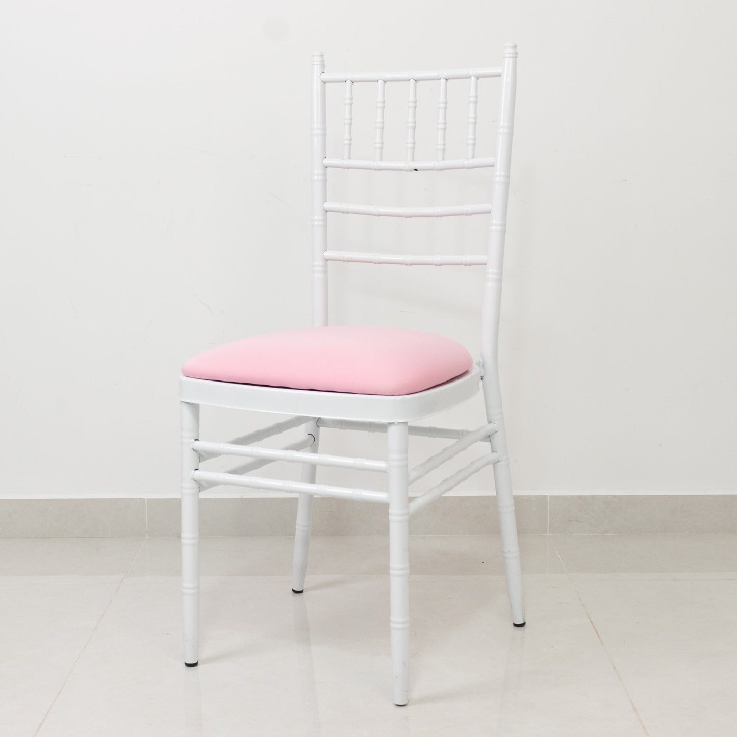 5 Pack Spandex Seat Pad Slipcovers for Chiavari Chairs Pink - Washable Stretch Fitted Design for Dining Chairs