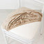 5 Pack Crushed Velvet Seat Pad Covers for Chiavari Chairs â€“ Beige Fitted Dining Chair Cushion Slipcovers, Washable & Reusable