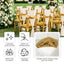 5 Pack Crushed Velvet Seat Pad Covers for Chiavari Chairs â€“ Gold Fitted Dining Chair Cushion Slipcovers, Washable & Reusable