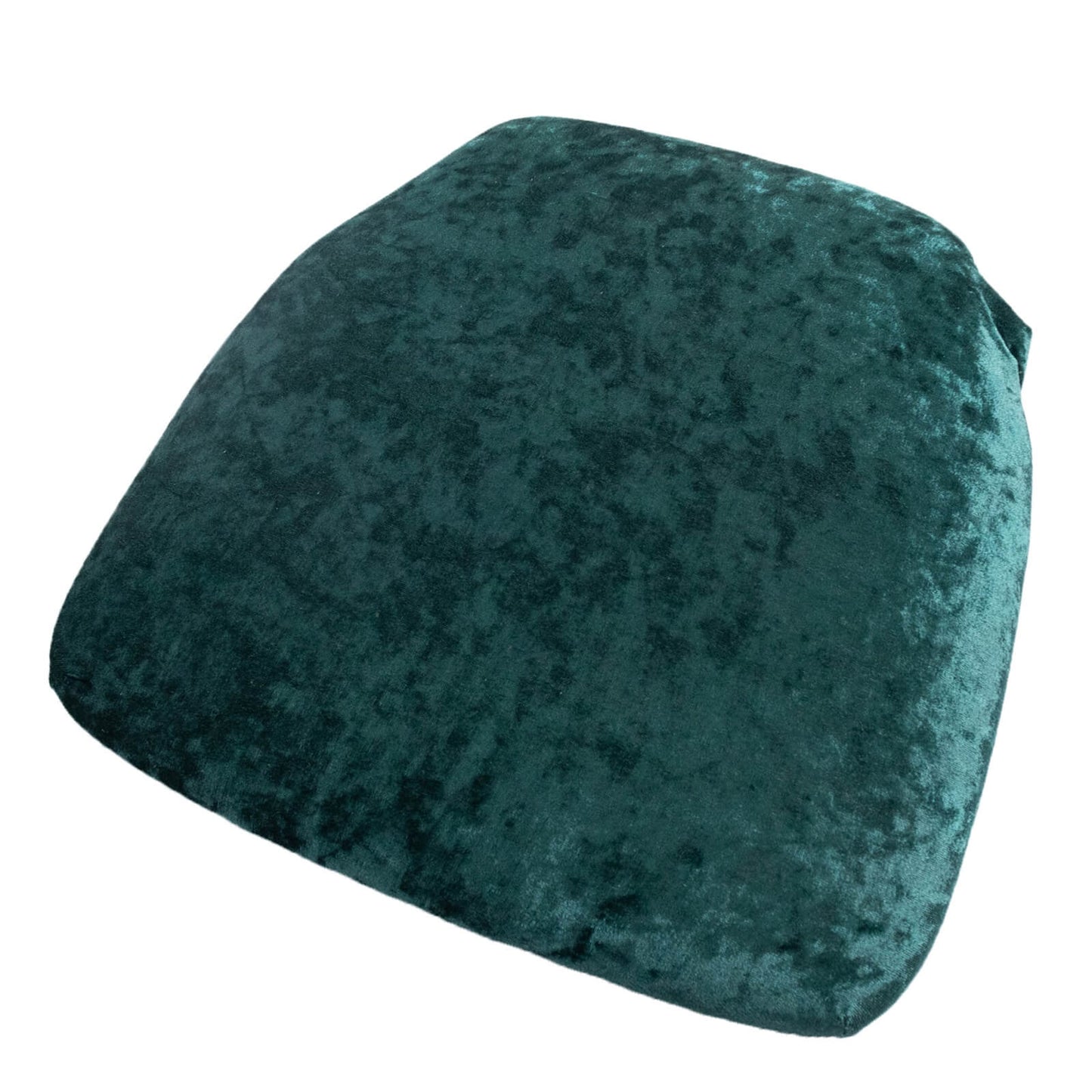 5 Pack Crushed Velvet Seat Pad Covers for Chiavari Chairs â€“ Hunter Emerald Green Fitted Dining Chair Cushion Slipcovers, Washable & Reusable