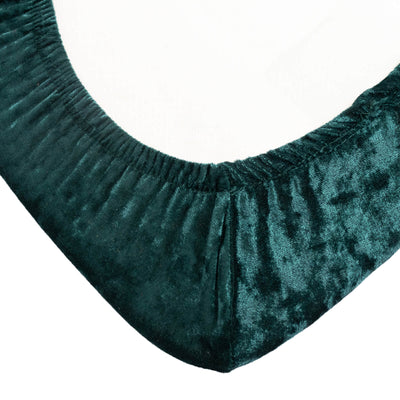 5 Pack Crushed Velvet Seat Pad Covers for Chiavari Chairs â€“ Hunter Emerald Green Fitted Dining Chair Cushion Slipcovers, Washable & Reusable