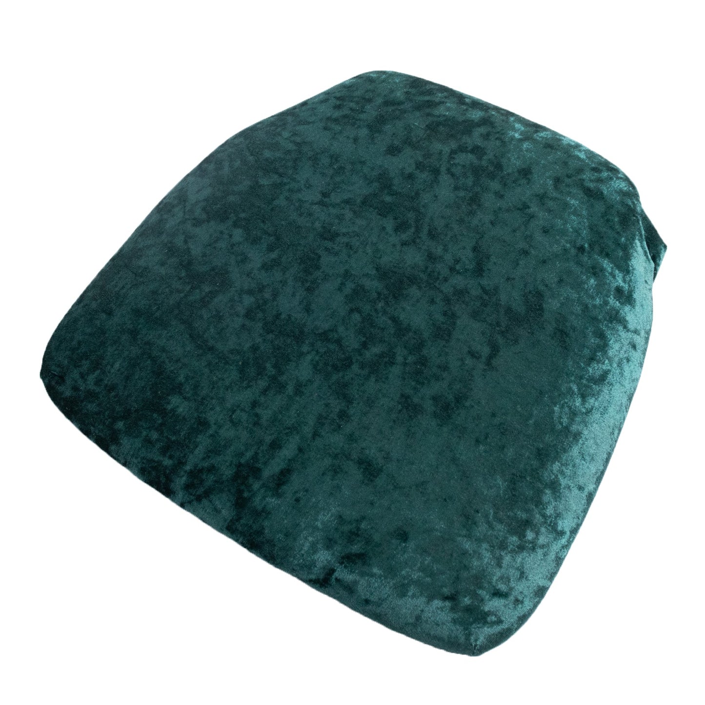 5 Pack Crushed Velvet Seat Pad Covers for Chiavari Chairs â€“ Hunter Emerald Green Fitted Dining Chair Cushion Slipcovers, Washable & Reusable