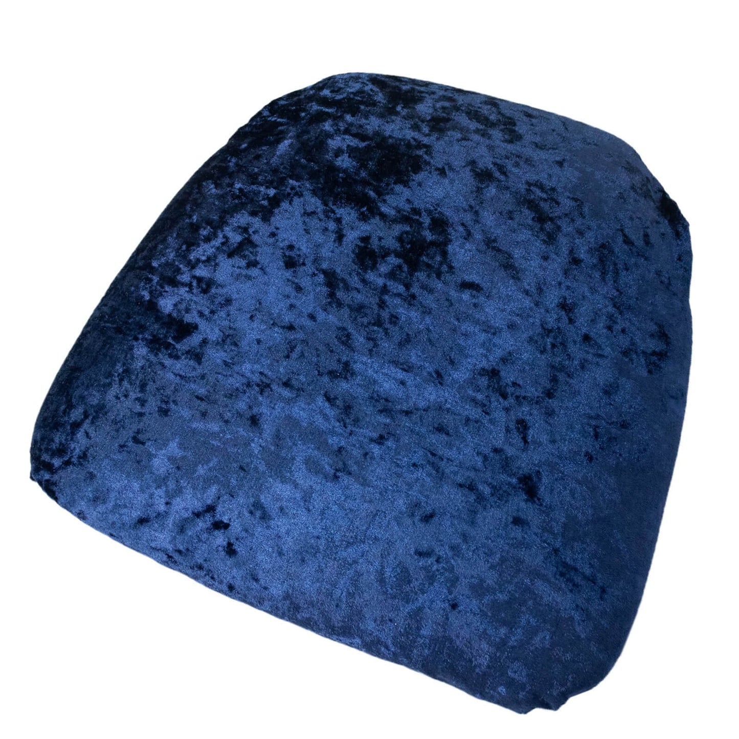 5 Pack Crushed Velvet Seat Pad Covers for Chiavari Chairs â€“ Navy Blue Fitted Dining Chair Cushion Slipcovers, Washable & Reusable