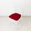 5 Pack Crushed Velvet Seat Pad Covers for Chiavari Chairs â€“ Red Fitted Dining Chair Cushion Slipcovers, Washable & Reusable