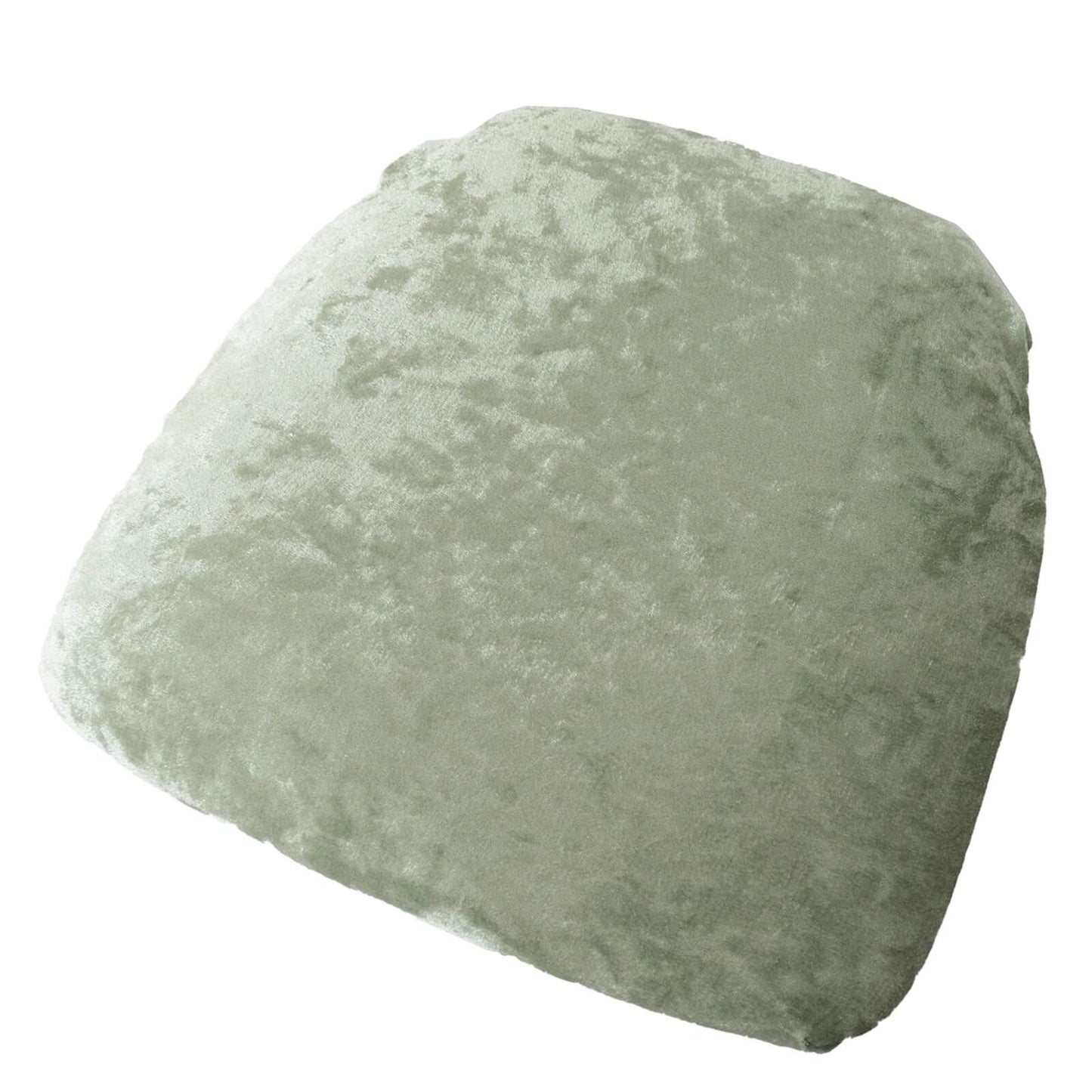 5 Pack Crushed Velvet Seat Pad Covers for Chiavari Chairs â€“ Sage Green Fitted Dining Chair Cushion Slipcovers, Washable & Reusable