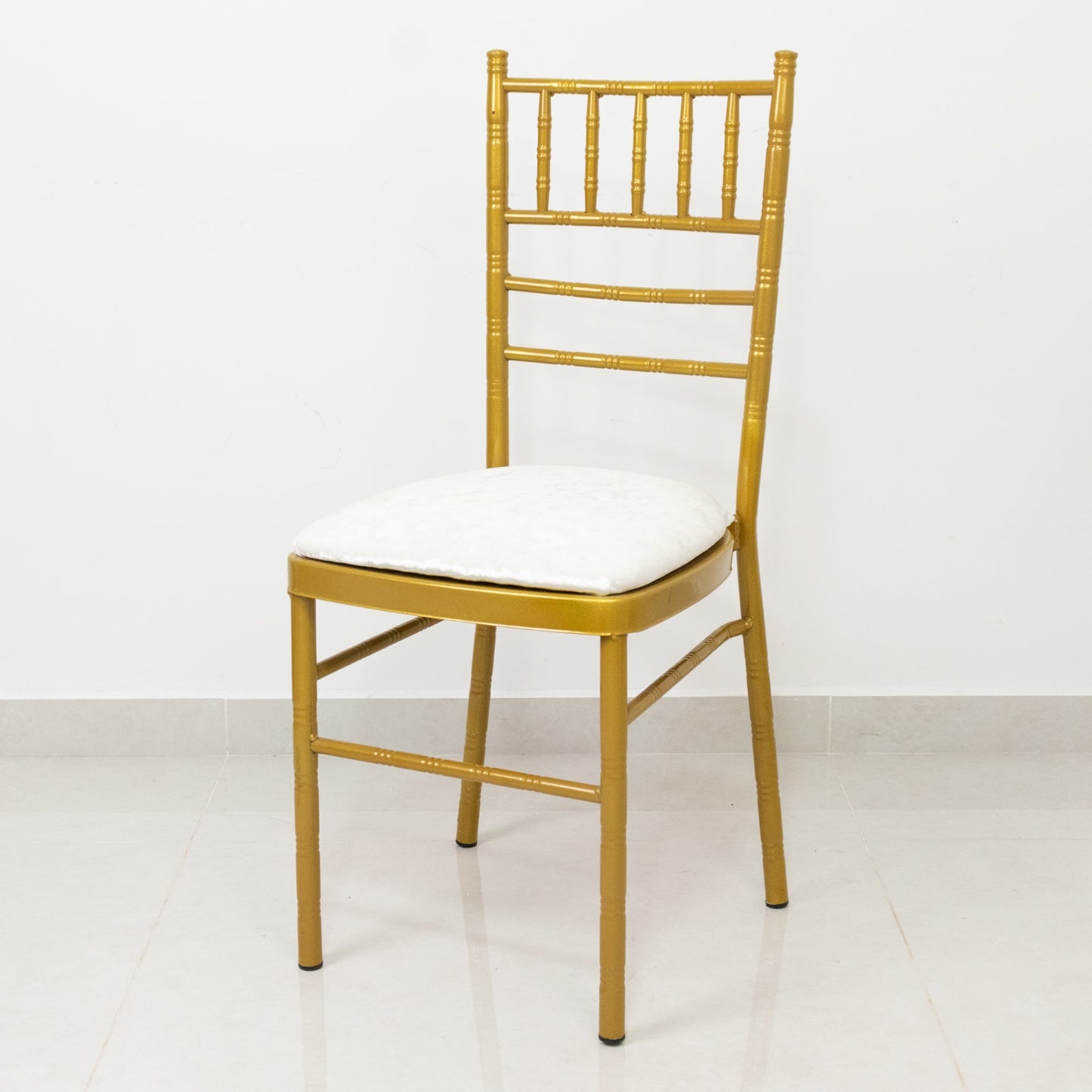 5 Pack Crushed Velvet Seat Pad Covers for Chiavari Chairs â€“ White Fitted Dining Chair Cushion Slipcovers, Washable & Reusable