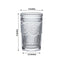 6 Pack Embossed Glass Tumblers â€“ 13oz Clear Vintage Textured Floral Drinking Cups for Water & Cocktails
