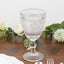 6-Pack Clear Vintage Goblets 11oz â€“ Embossed Glass Cocktail & Wine Glasses with Floral Design