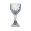 6 Pack Prism Cut Crystal Wine Glass Goblets â€“ Iridescent Clear 10oz Stemware Set for Red & White Wine
