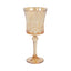 6 Pack 9oz Crystal Cut Glass Goblets Amber Gold â€“ Elegant Vintage Wine, Water & Cocktail Glasses for Table Settings