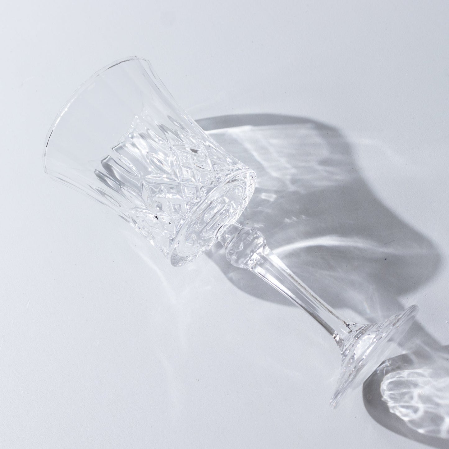 6 Pack 9oz Crystal Cut Glass Goblets Clear â€“ Elegant Vintage Wine, Water & Cocktail Glasses for Table Settings