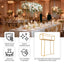 Floral Display Rack Heavy Duty Design Metal Gold - Rectangular Tall Centerpiece Stand 48"