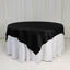 Lamour Satin 72"x72" Table Overlay Square Tablecloth Black - Smooth Finish for Luxurious Events