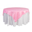 Lamour Satin 72"x72" Table Overlay Square Tablecloth Pink - Smooth Finish Table Topper