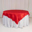 Lamour Satin 72"x72" Table Overlay Square Tablecloth Red - Smooth Finish Table Topper