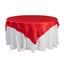 Lamour Satin 72"x72" Table Overlay Square Tablecloth Red - Smooth Finish Table Topper