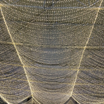 LED Curtain Fairy Lights 10ft x 40ft â€“ Warm White 1200 LED Plug-In String Lights, 8 Modes, End-to-End Connectable, Indoor/Outdoor Use