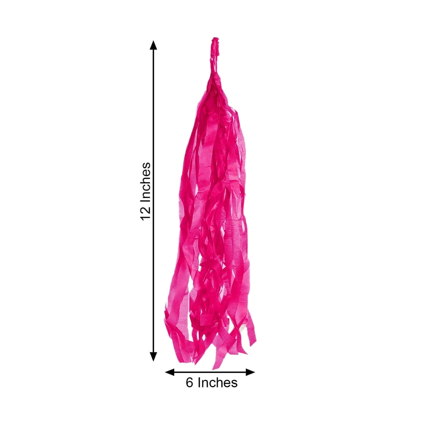 10 Pack Pink Tissue Paper Tassel Garland â€“ Pre-Tied 12" Hanging Fringe Streamers with 10ft String for Party & Backdrop DÃ©cor