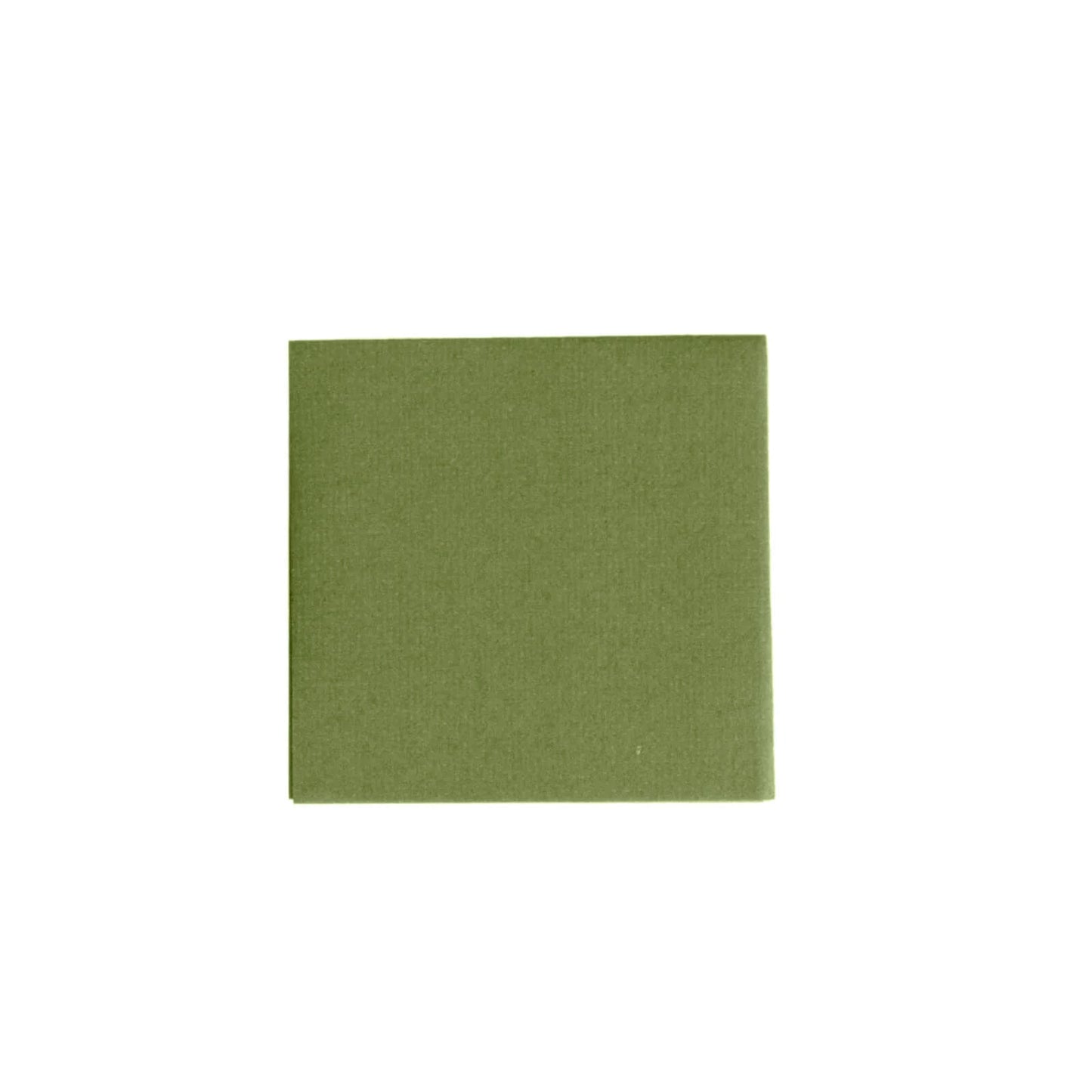 20 Pack Linen-Like Paper 5"x5" Napkins Olive Green - Highly Absorbent Airlaid Napkins