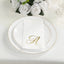 100 Paper Dinner Napkins White with Gold Foil Monogram "A" â€“ 8"x4" Folded, Disposable Party Napkins