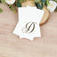 100 Paper Dinner Napkins White with Gold Foil Monogram "D" â€“ 8"x4" Folded, Disposable Party Napkins