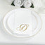 100 Paper Dinner Napkins White with Gold Foil Monogram "D" â€“ 8"x4" Folded, Disposable Party Napkins